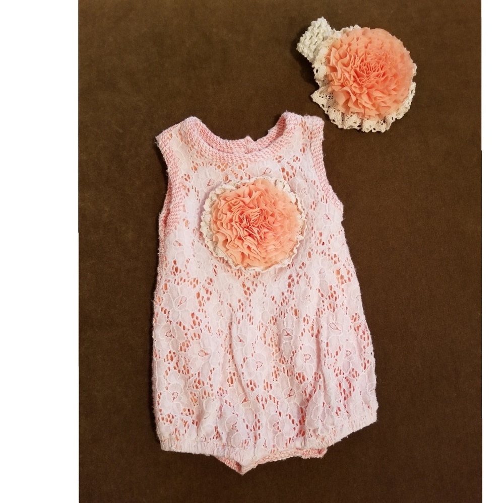 Whimsy Romper 3m w/ matching headband